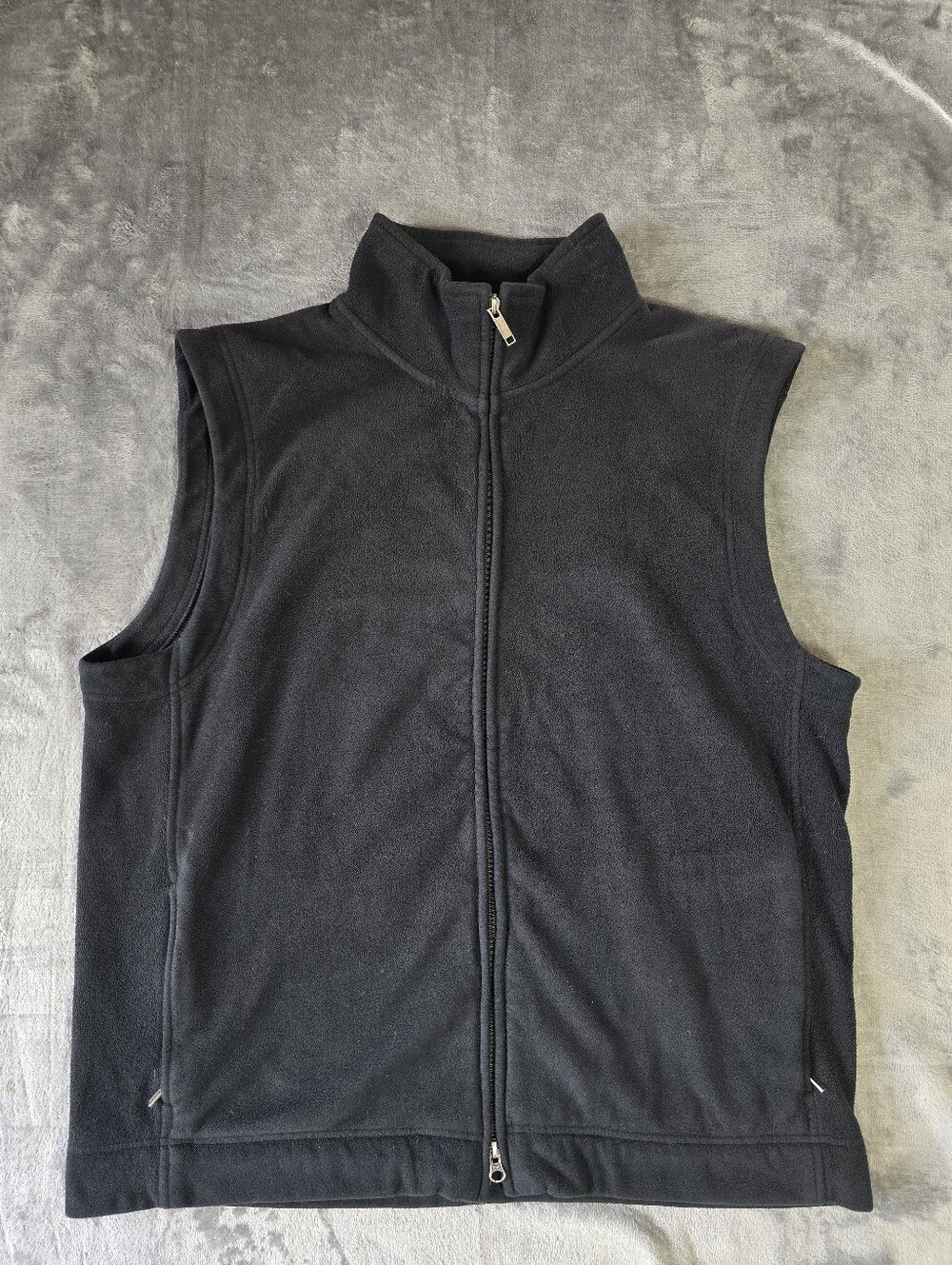 Vintage Banana Republic Fleece Vest Size XL Black